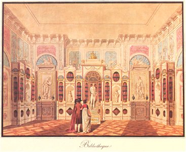 Viktor Heideloff, Bibliotheque, Merkwürdigste innere Ansichten der Gebäude und Gartenpartien in Hohenheim