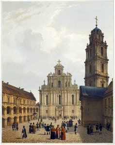 Vilnia, Universyteckaja, Vialiki Dvor. Вільня, Унівэрсытэцкая, Вялікі Двор (1850)