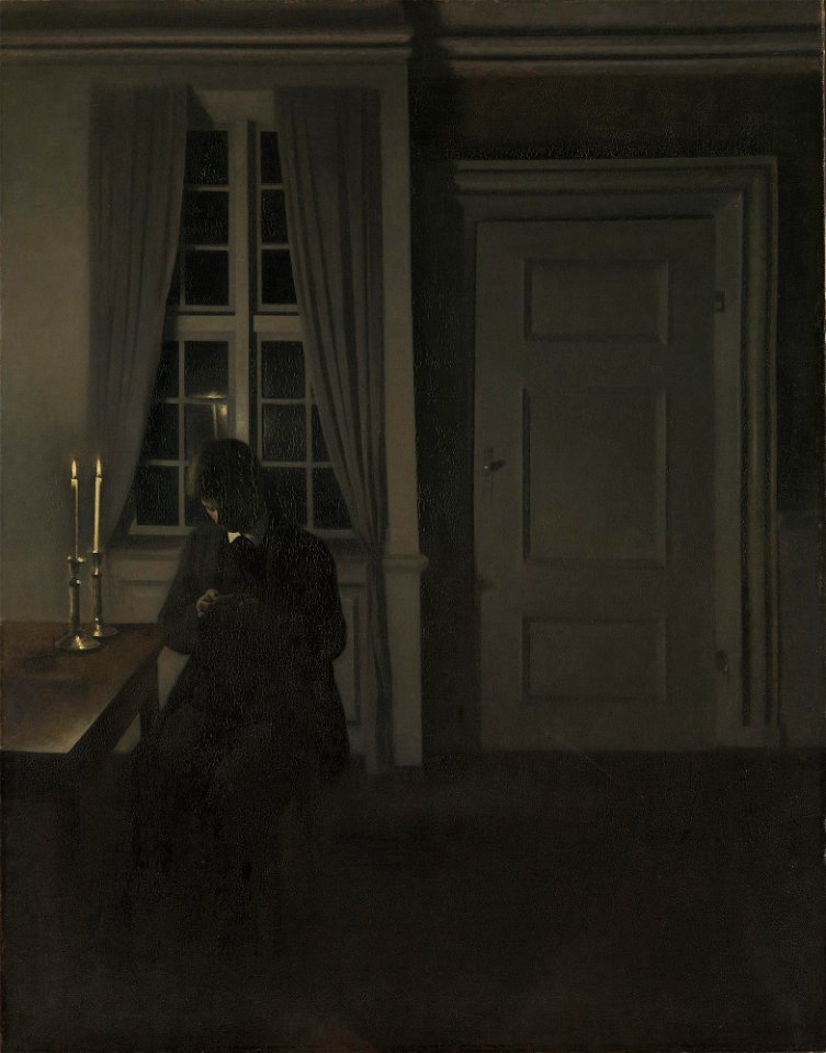 Vilhelm Hammershøi - The Coin Collector - NG.M.02273 - National Museum of Art, Architecture and Design