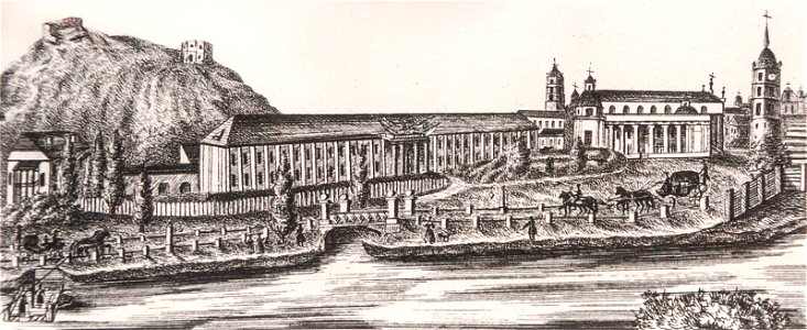 Vilnia, Vialla, Arsenał. Вільня, Вяльля, Арсэнал (J. Aziambłoŭski, 1835)
