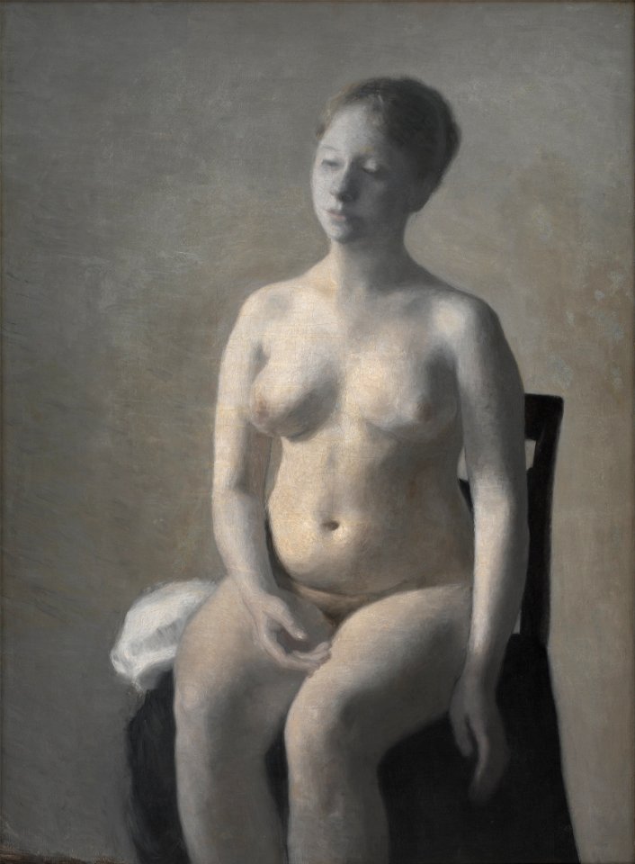 Vilhelm Hammershøi - Seated Female Nude - Google Art Project