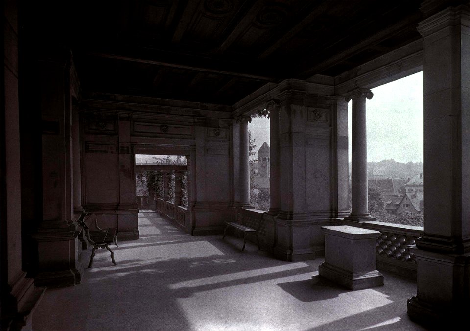 Villa Berg, Gartenbelvedere, um 1930