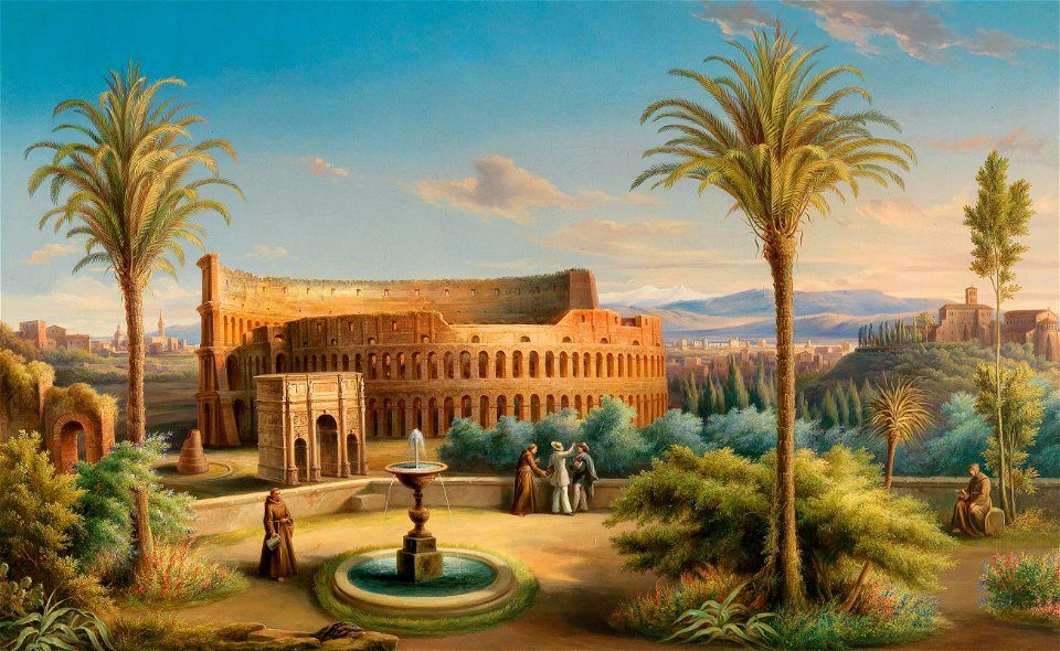 Vilém Kandler - Rome, a view of the Colosseum