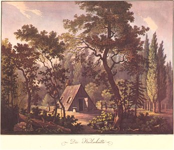 Viktor Heideloff, Die Köhlerhütte, Ansichten des herzoglich-würtembergischen Landsizes Hohenheim