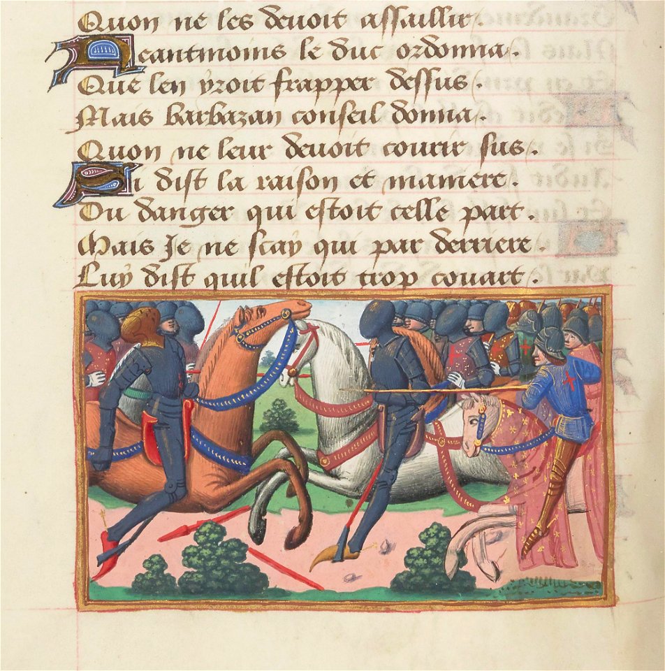 Vigiles de Charles VII, fol. 77v, Bataille de Bulgnéville (1431)