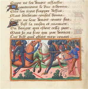 Vigiles de Charles VII, fol. 77v, Bataille de Bulgnéville (1431)