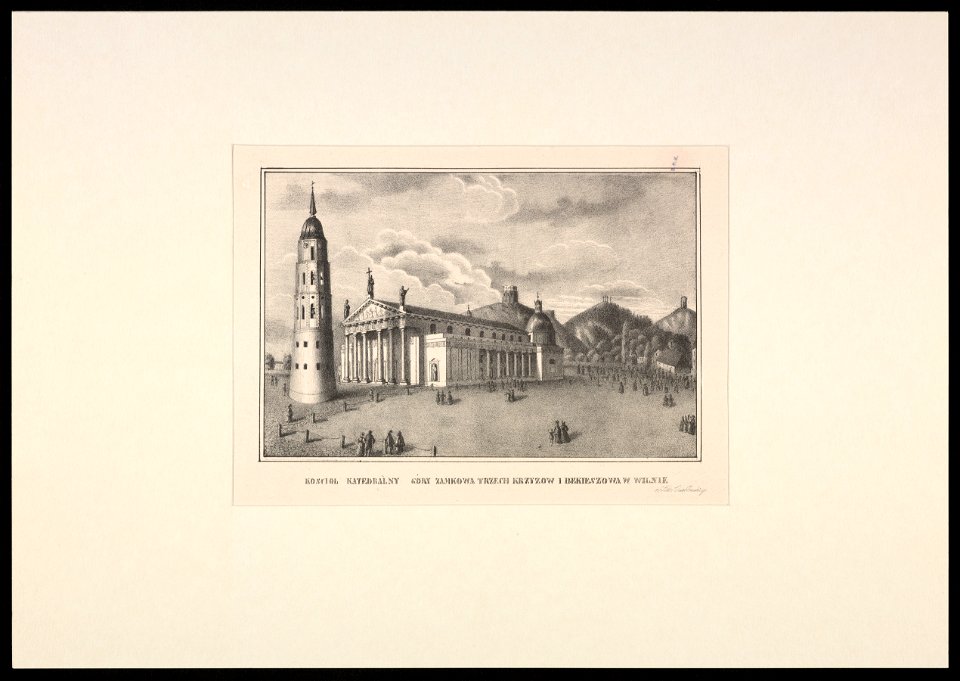 Vilnia, Katedra. Вільня, Катэдра (J. Aziambłoŭski, 1833-63) (2)