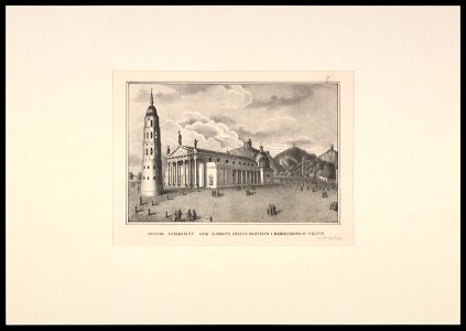 Vilnia, Katedra. Вільня, Катэдра (J. Aziambłoŭski, 1833-63) (2)