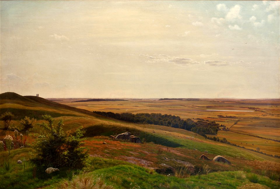 Vilhelm Kyhn - Bjerglide i nærheden af Horsens. Eftermiddag - KMS749 - Statens Museum for Kunst