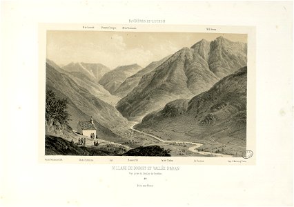 Village de Bosost (i.e. Bossòst) et Vallée d'Aran - Vue prise du Sentier du Portillon - Fonds Ancely - B315556101 A PETIT 3 011