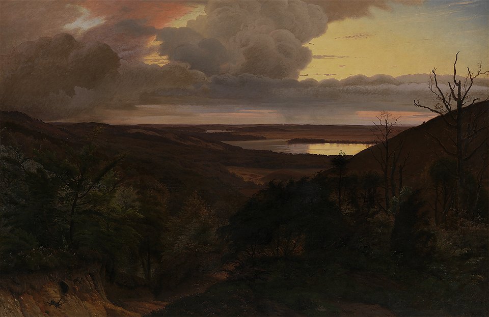 Vilhelm Kyhn - Late Evening near Himmelbjerget, Jutland - KMS1071 - Statens Museum for Kunst
