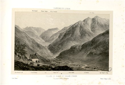 Village de Bosost (i.e. Bossòst) et Vallée d'Aran - Vue prise du Sentier du Portillon - Fonds Ancely - B315556101 A PETIT 1 020