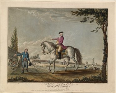 Viktor Heideloff, Herzog Karl Eugen beim Bau von Schloss Hohenheim 1785, 4