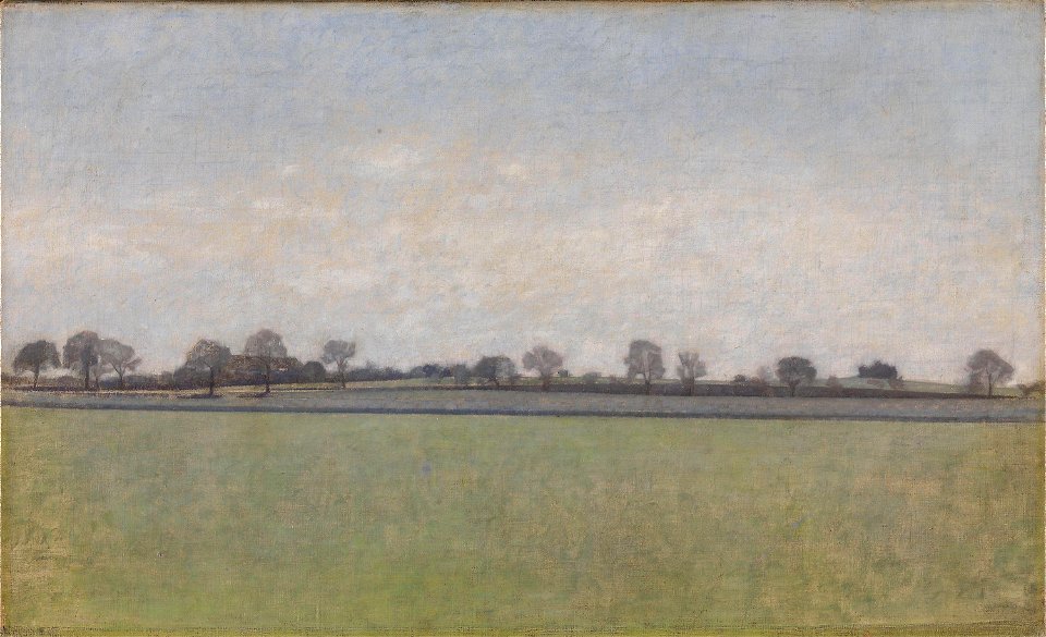 Vilhelm Hammershøi - Landskap, tidlig vår. Bernstorfvejen sett fra Hellerupvej - NG.M.04329 - National Museum of Art, Architecture and Design