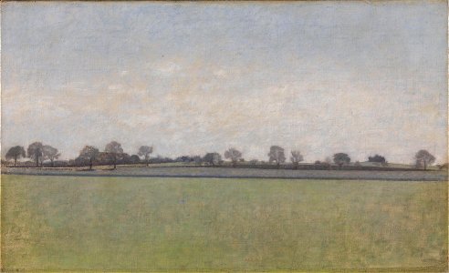 Vilhelm Hammershøi - Landskap, tidlig vår. Bernstorfvejen sett fra Hellerupvej - NG.M.04329 - National Museum of Art, Architecture and Design