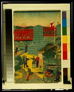 Village scene in Japan showing people engaged in various activities LCCN2002700113