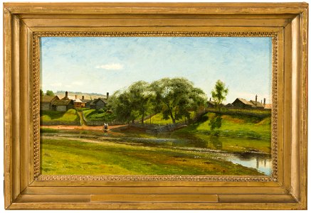 Village and River (Lillån), Orsa (Olof Arborelius) - Nationalmuseum - 21046