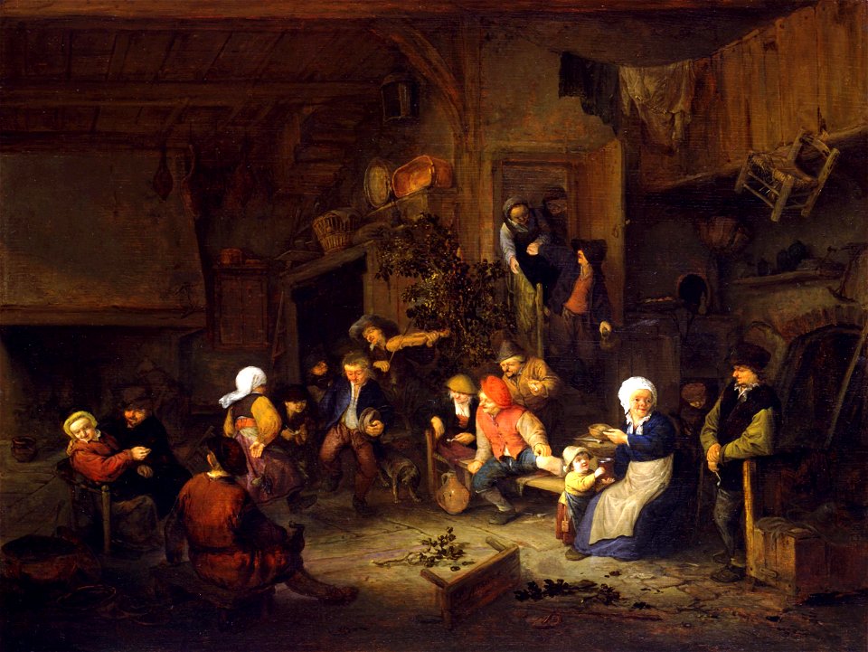 Villagers Merrymaking at an Inn )