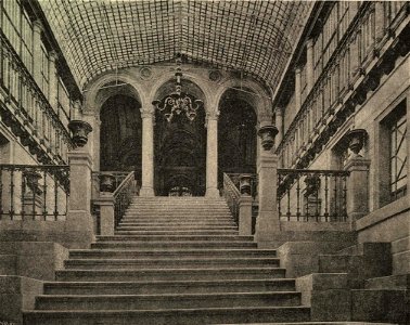 Villa Berg, Unteres Treppenhaus, um 1860