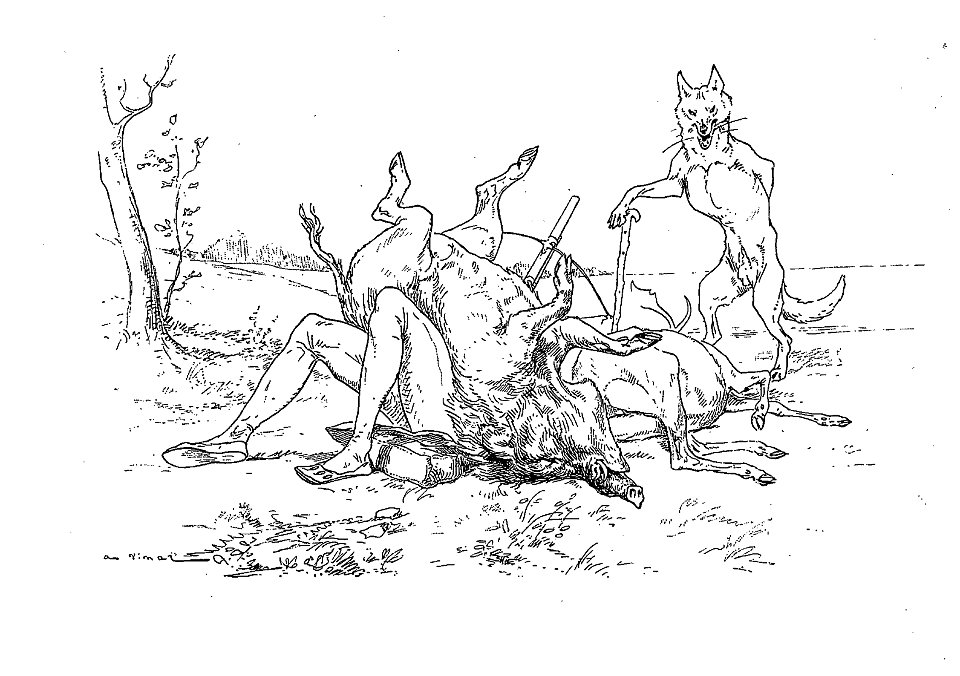 Vimar - Fables de La Fontaine - 08-26 . Le Loup et le Chasseur