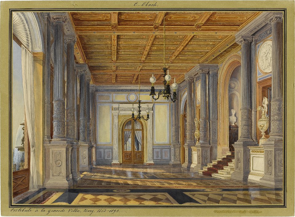 Villa Berg, Unteres Vestibül, 1855
