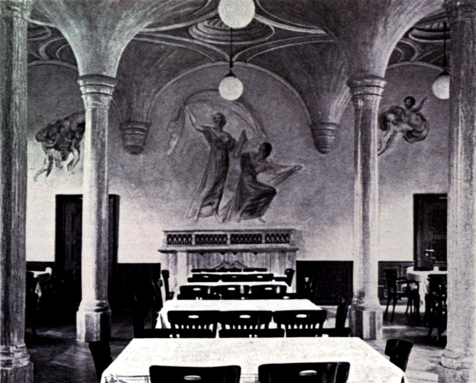 Villa Berg, Gaststätte, Innenraum, um 1925