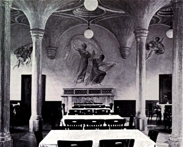 Villa Berg, Gaststätte, Innenraum, um 1925