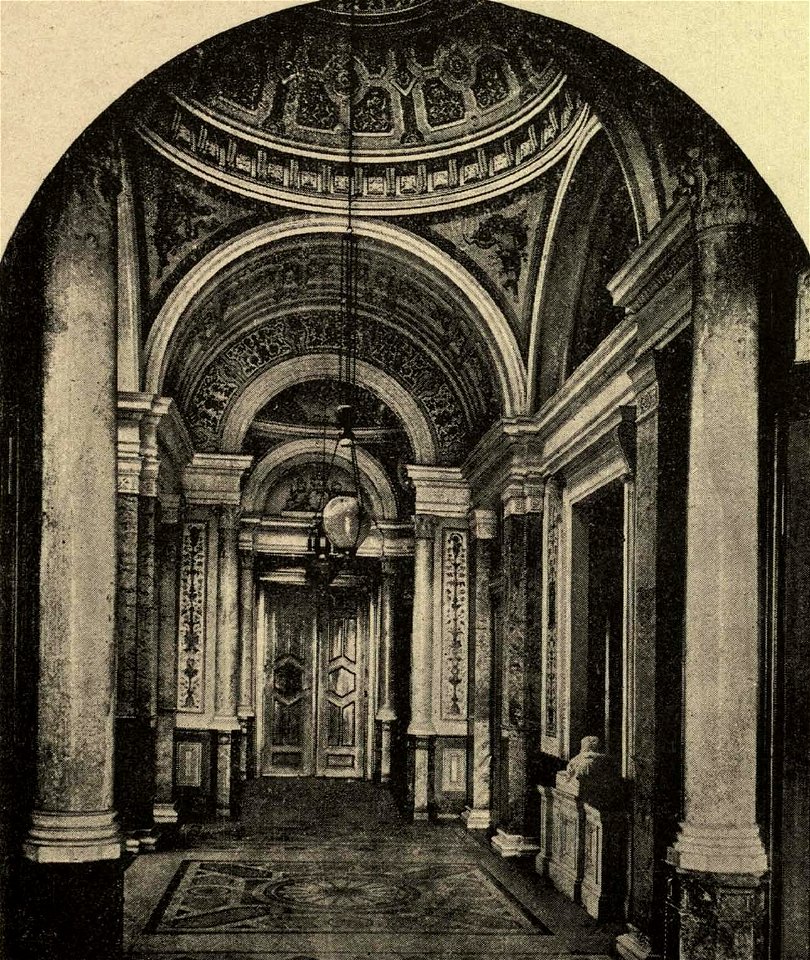 Villa Berg, Oberes Vestibül, um 1860