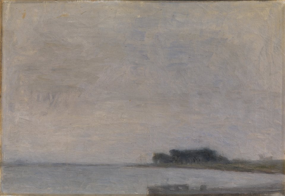 Vilhelm Hammershøi - Landscape on the Island of Falster - DEP687 - Statens Museum for Kunst