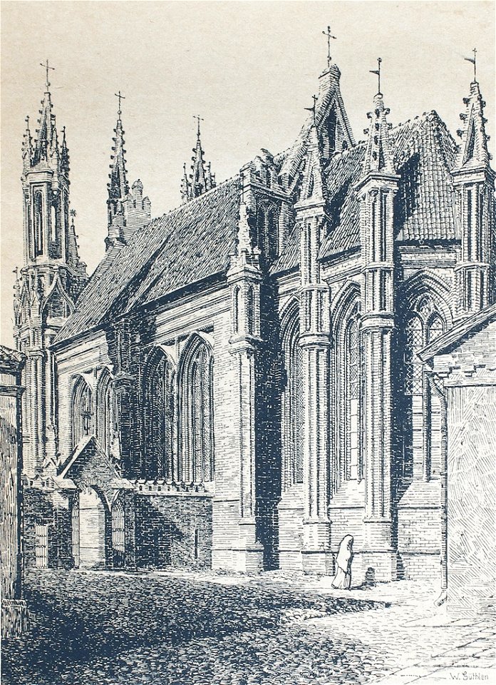 Vilnia, Bernardynskaja, Śviatoj Hanny. Вільня, Бэрнардынская, Сьвятой Ганны (W. Güthlen, 1915-18)