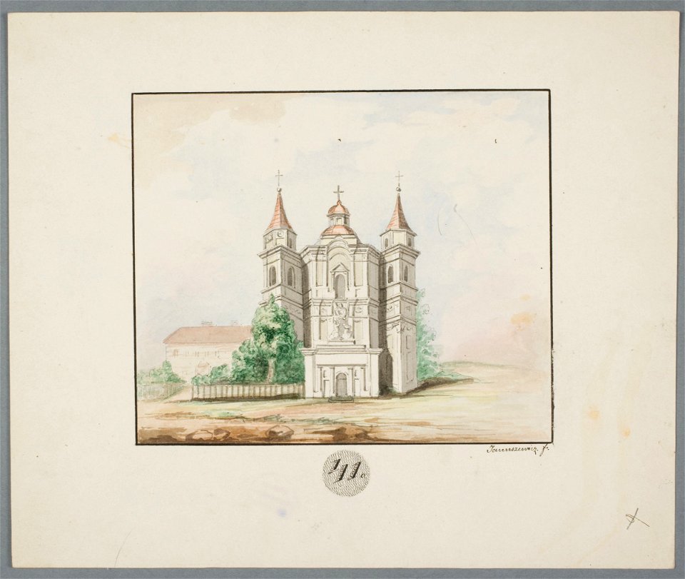 Vilnia, Antokal, Trynitarski. Вільня, Антокаль, Трынітарскі (M. Januševič, 1835)