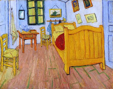 Vincent van Gogh - De slaapkamer - Google Art Project adjusted. Free illustration for personal and commercial use.