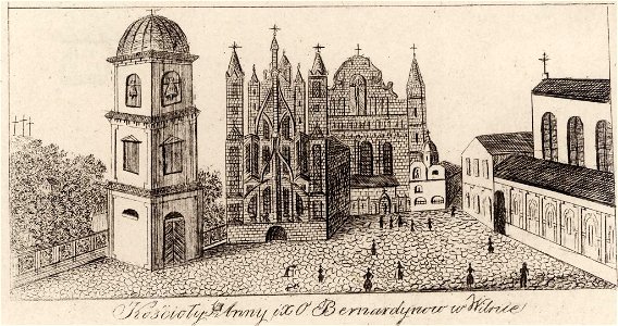 Vilnia, Bernardynskaja. Вільня, Бэрнардынская (J. Aziambłoŭski, 1840)