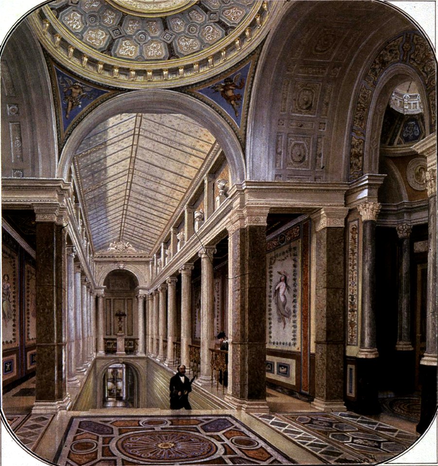 Villa Berg, Oberes Treppenhaus, 1855