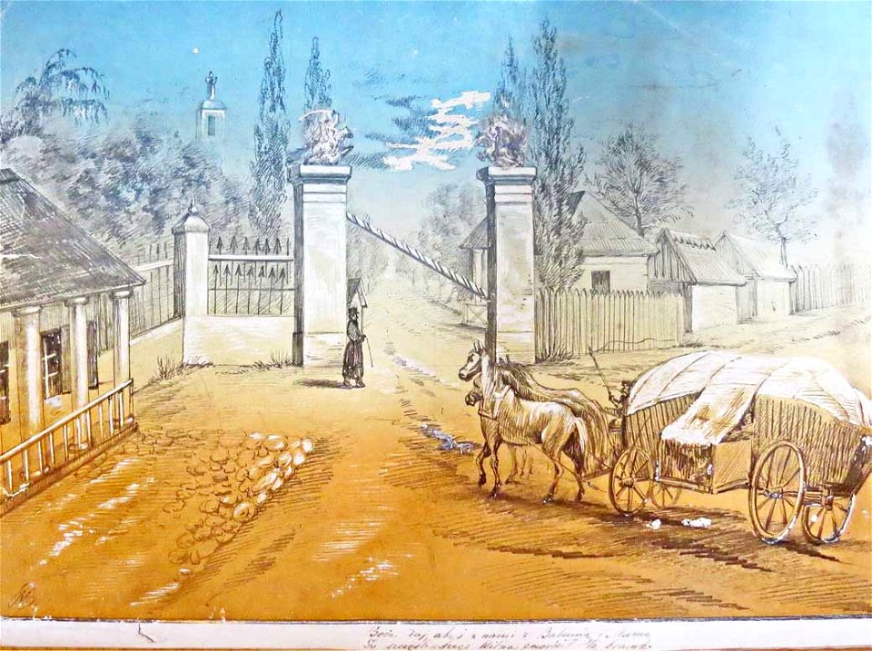 Vilnia, Pahulanka, Pahonia. Вільня, Пагулянка, Пагоня (Č. Maniuška, 1842-54)