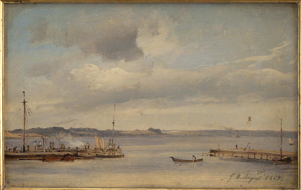 Vilhelm Petersen - A Boat Harbour. Humlebæk, Zealand - KMS3620 - Statens Museum for Kunst