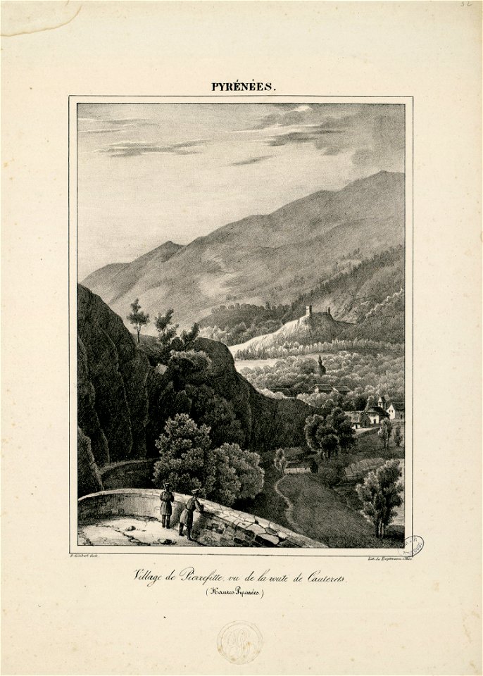 Village de Pierrefitte, vu de la route de Cauterets (Hautes Pyrénées) - Fonds Ancely - B315556101 A GELIBERT 1 032