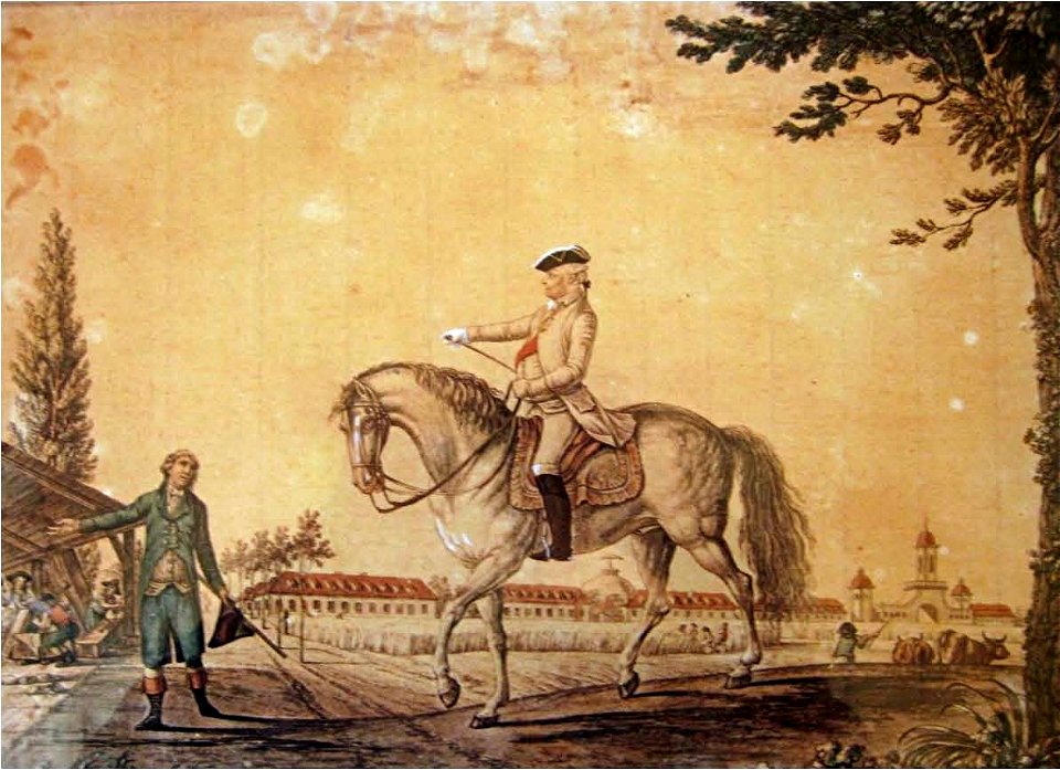 Viktor Heideloff, Herzog Karl Eugen beim Bau von Schloss Hohenheim 1785, 3
