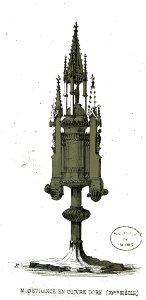 Villemaur monstrance en cuivre doré Fichot 00341