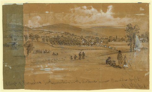 Village of Boonesboro-South Mountain in the distance where Burnside fought LCCN2004660791