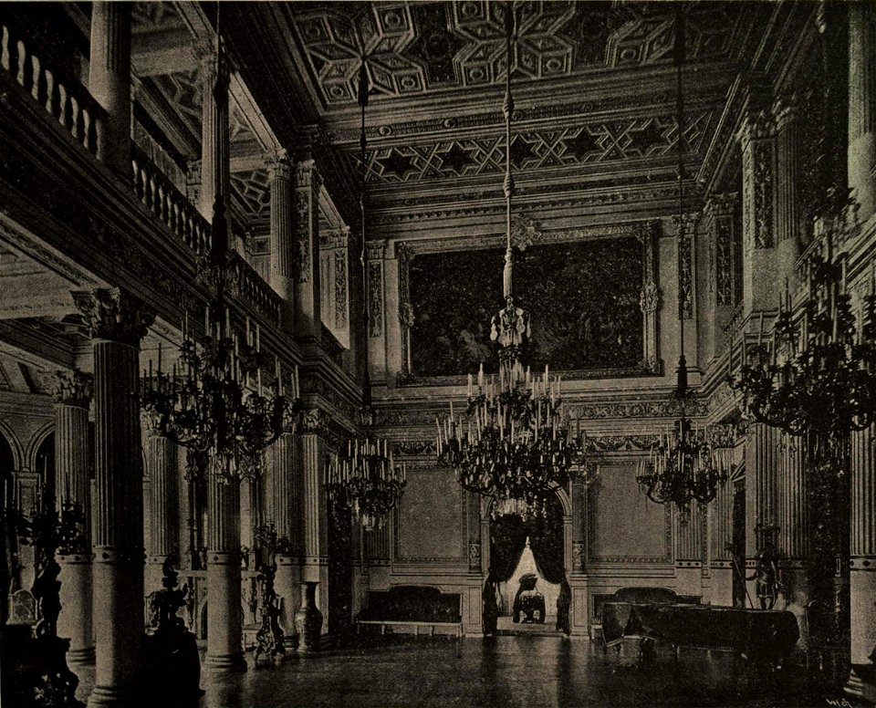 Villa Berg, Ballsaal, um 1860