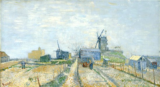 Vincent van Gogh - Montmartre- molens en moestuinen - Google Art Project. Free illustration for personal and commercial use.