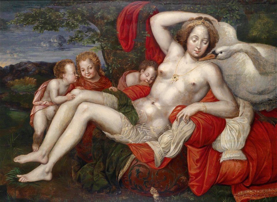 Vincent Sellaer (circle) Leda und der Schwan