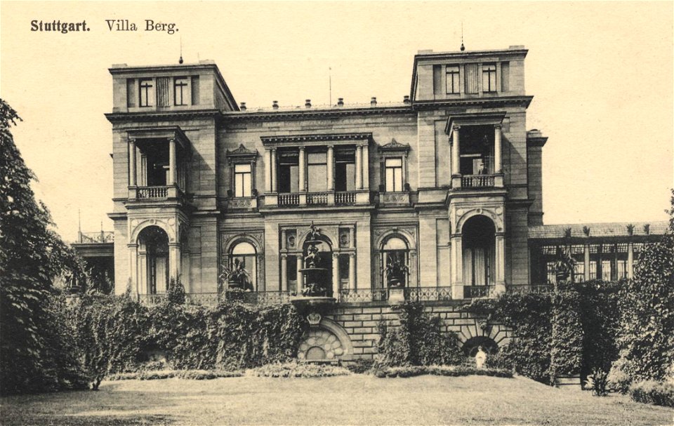Villa Berg, Ansicht von Osten, um 1900