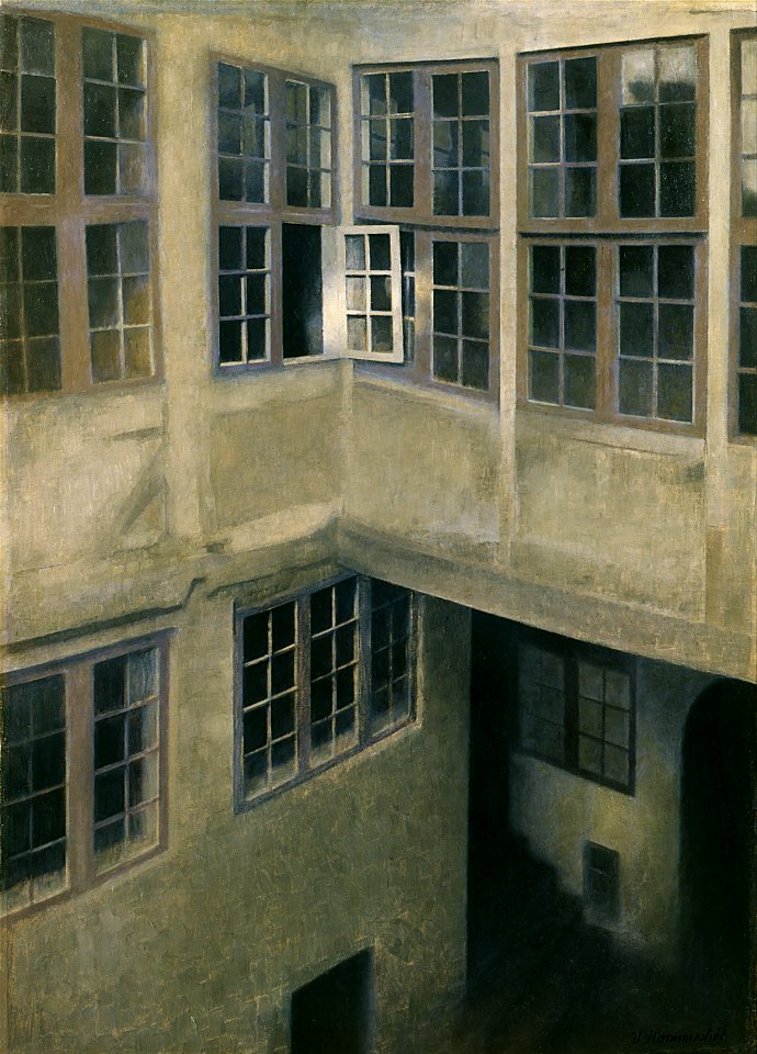 Vilhelm Hammershøi - Interior of Courtyard, Strandgade 30 - Google Art Project