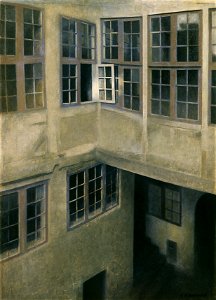 Vilhelm Hammershøi - Interior of Courtyard, Strandgade 30 - Google Art Project. Free illustration for personal and commercial use.