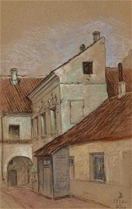 Vilnia, Zamkavaja, Kapituła. Вільня, Замкавая, Капітула (J. Bałzukievič, 1910)