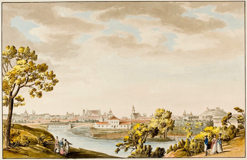 Vilnia, Bataničny sad. Вільня, Батанічны сад (J. Pieška, 1808)