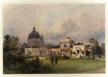 Villa Metternich, Vienna, by Rudolf von Alt, 1843