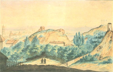 Vilnia, Zamkavaja hara. Вільня, Замкавая гара (M. Januševič, 1846)